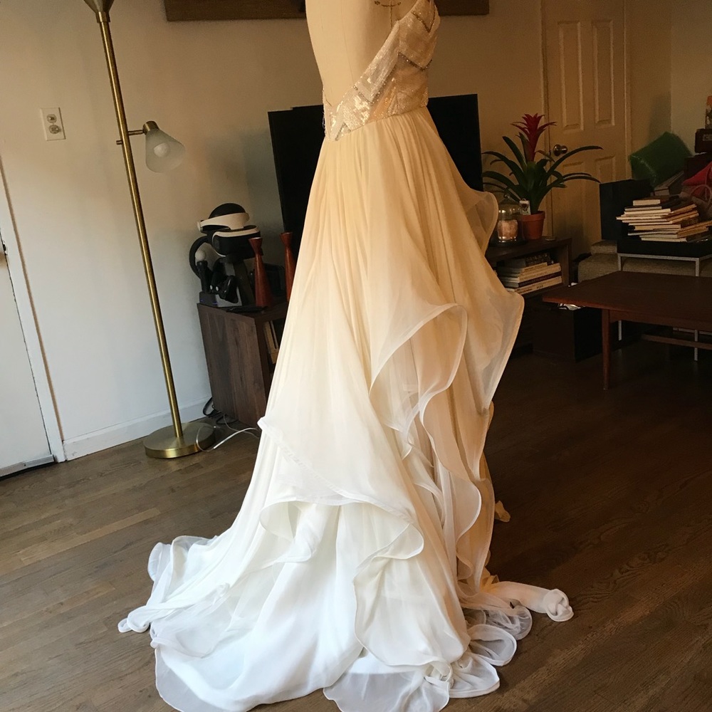 SOLD Hayley Paige Charlie Designer Sequin Gown - Picture 5 of 8